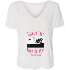 Ladies Flowy Slouchy V-Neck Tee