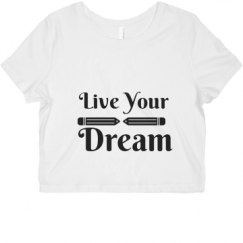 Ladies Slim Fit Crop Top Tee