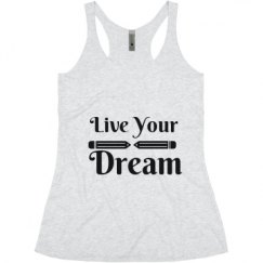 Ladies Slim Fit Super Soft Racerback Triblend Tank