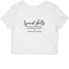 Ladies Slim Fit Crop Top Tee