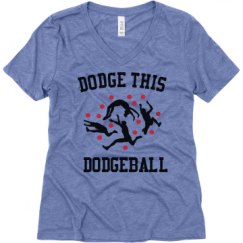 Ladies Relaxed Fit Super Soft Triblend V-Neck Tee