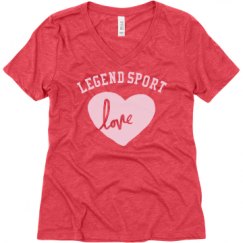 Ladies Relaxed Fit Super Soft Triblend V-Neck Tee