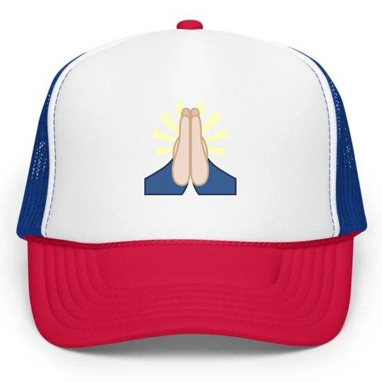 Emoji Hand Gesture (pray) Hat