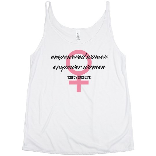 Empowered Women Flowy Tank with side slit