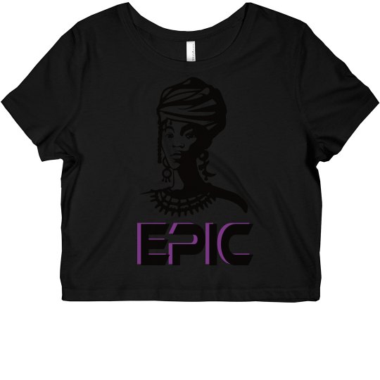 EPIC African Woman Slim Fit Crop Top T-Shirt
