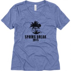 Ladies Relaxed Fit Super Soft Triblend V-Neck Tee