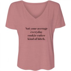 Ladies Flowy Slouchy V-Neck Tee
