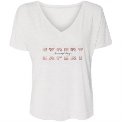 Ladies Flowy Slouchy V-Neck Tee