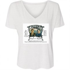 Ladies Flowy Slouchy V-Neck Tee
