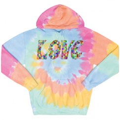 Unisex Tie-Dye Fleece Hoodie