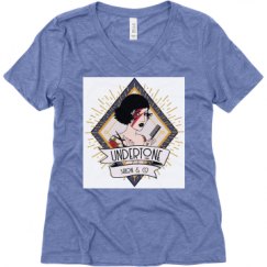 Ladies Relaxed Fit Super Soft Triblend V-Neck Tee