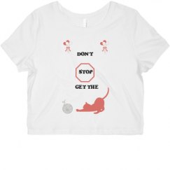 Ladies Slim Fit Crop Top Tee