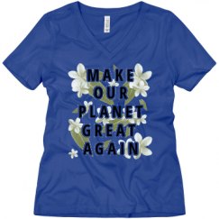 Ladies Relaxed Fit V-Neck Tee