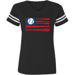 Ladies Relaxed Fit Vintage Sports Tee