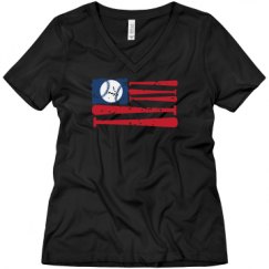 Ladies Relaxed Fit V-Neck Tee