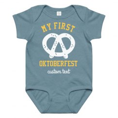 Custom Text First Oktoberfest Infant Bodysuit