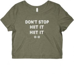 Ladies Slim Fit Crop Top Tee