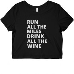 Ladies Slim Fit Crop Top Tee