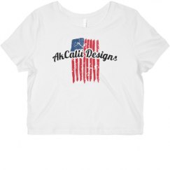 Ladies Slim Fit Crop Top Tee