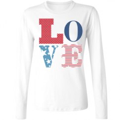 Ladies Relaxed Fit Basic Long Sleeve Tee