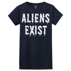 Aliens exist women's forest green t shirt. 