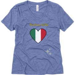 Ladies Relaxed Fit Super Soft Triblend V-Neck Tee