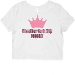 Ladies Slim Fit Crop Top Tee