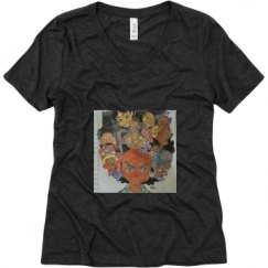 Ladies Relaxed Fit Super Soft Triblend V-Neck Tee