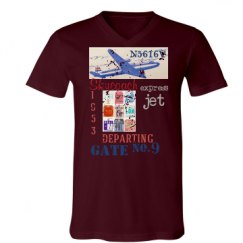 Unisex V-Neck Jersey Tee