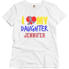 I Love My Daughter Autism Ribbon