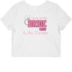 Ladies Slim Fit Crop Top Tee