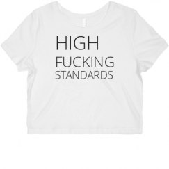 Ladies Slim Fit Crop Top Tee