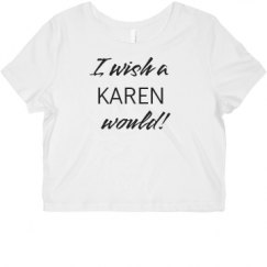 Ladies Slim Fit Crop Top Tee