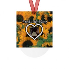 Metal Oval Christmas Ornament