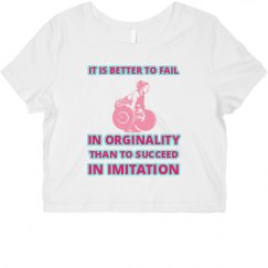 Ladies Slim Fit Crop Top Tee