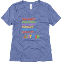 Ladies Relaxed Fit Super Soft Triblend V-Neck Tee