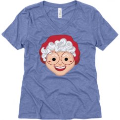 Ladies Relaxed Fit Super Soft Triblend V-Neck Tee