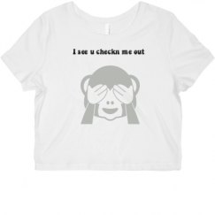 Ladies Slim Fit Crop Top Tee