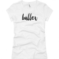 Ladies Slim Fit Basic Promo Jersey Tee