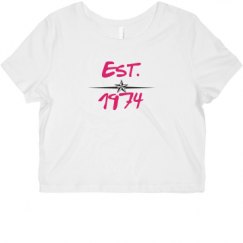 Ladies Slim Fit Crop Top Tee