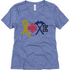 Ladies Relaxed Fit Super Soft Triblend V-Neck Tee