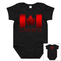 Canada Flag Souvenir Baby Bodysuit 