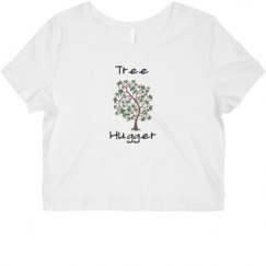 Ladies Slim Fit Crop Top Tee