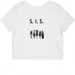 Ladies Slim Fit Crop Top Tee