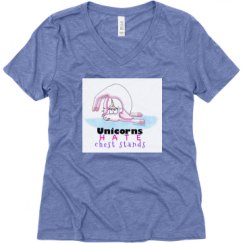 Ladies Relaxed Fit Super Soft Triblend V-Neck Tee