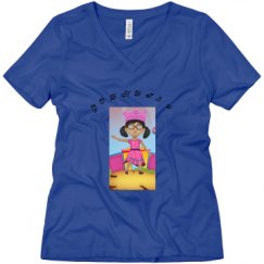Ladies Relaxed Fit V-Neck Tee