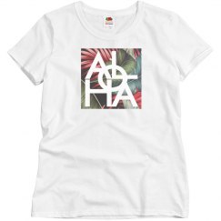 Aloha White Hawaii Vintage Palm Top