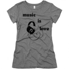 Ladies Slim Fit Super Soft Triblend Tee