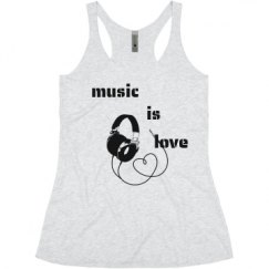 Ladies Slim Fit Super Soft Racerback Triblend Tank