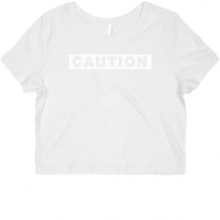 Ladies Slim Fit Crop Top Tee